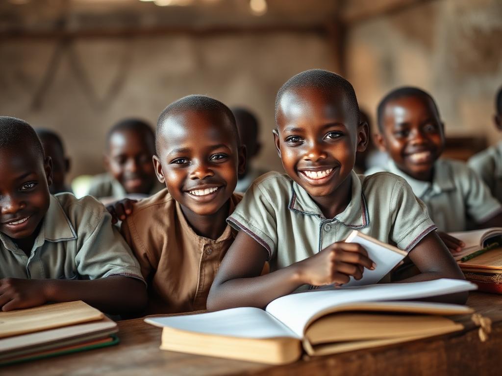 Children in an SCDI-supported classroom for the Bright Futures for Orphans project